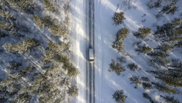 Winter trials Mercedes-Benz eSprinter in Sweden.