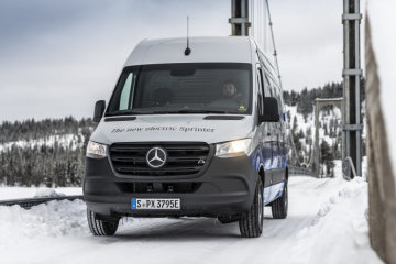 Winter trials Mercedes-Benz eSprinter in Sweden.