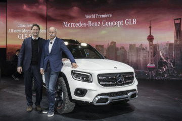 With the Concept GLB Mercedes-Benz presented on the eve of the 18th Auto Shanghai an SUV idea based on the compact car platform of the the brand with the three-pointed star. The close-to-production show car Concept GLB puts the focus on space and sturdiness. Presented by Dieter Zetsche and Ola Källenius.