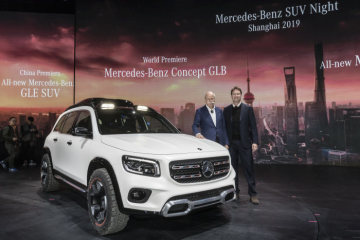 With the Concept GLB Mercedes-Benz presented on the eve of the 18th Auto Shanghai an SUV idea based on the compact car platform of the the brand with the three-pointed star. The close-to-production show car Concept GLB puts the focus on space and sturdiness. Presented by Dieter Zetsche and Ola Källenius.