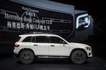 Compact show car with SUV genes: The latest concept vehicle from the brand bearing the three-pointed star celebrates its world premiere in Shanghai. The Mercedes-Benz Concept GLB is characterised by its robust appearance and plenty of room for up to seven people. The powerful proportions from the world of compact SUVs and the generous interior space make it the ideal family vehicle and leisure companion.