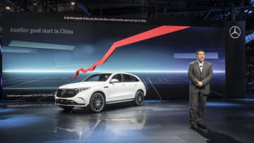 EQC (electricity consumption combined: 20.8 – 19.7 kWh/100 km; CO2 emissions combined: 0 g/km)    *Electric energy consumption and range have been determined on the basis of Regulation (EC) No. 692/2008. Electric energy consumption and range depend on the vehicle configuration.  A 220 4MATIC (fuel consumption combined: 6.6-6.5 l/100 km; CO2 emissions combined: 151-148 g/km)**  Mercedes-AMG GT C Roadster (fuel consumption combined: 12.5 l/100 km; CO2 emissions combined: 284 g/km)**   Mercedes-AMG E 53 Coupé (fuel consumption combined: 8.8-8.7 l/100 km; CO2 emissions combined: 203-200 g/km)**  Mercedes-Benz S 560 e (fuel consumption combined: 2.6-2.5 l/100 km; CO2 emissions combined: 59-57 g/km, electricity consumption combined: 20.3-20.0 kWh/100 km)**  **The stated figures were determined in accordance with the prescribed measuring method. These are the "NEDC CO2 figures" according to Art. 2 No. 1 Implementing   Regulation (EU) 2017/1153. The fuel consumption figures were calculated based on these figures. Further information on the vehicles on offer, including the WLTP values, can be found for each country at www.mercedes-benz.com