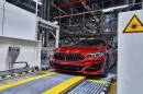 BMW 8 Series on the assembly line