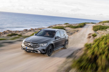 Mercedes-Benz GLC (X253), 2019, designo selenite grey magno, saddle brown leather interior